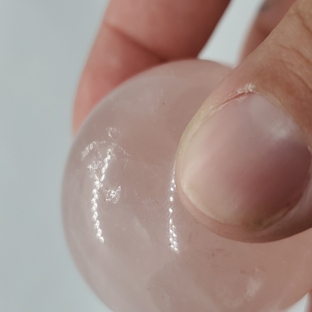 5.5" Rose Quartz Sphere - Picture 4 of 4